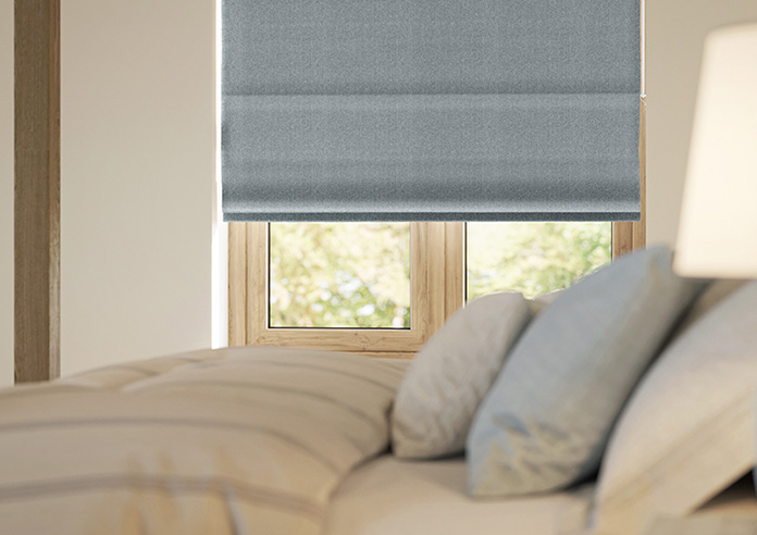 Soft Chevron, Lead Grey - Twist&Fit Roman Blind - Image 5